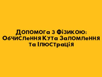 Допомога з Фізикою: Обчислення Кута Заломлення та Ілюстрація