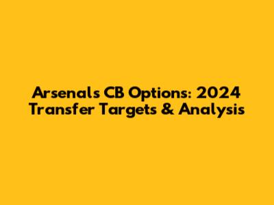Arsenal's CB Options: 2024 Transfer Targets & Analysis