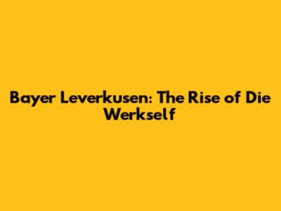 Bayer Leverkusen: The Rise of Die Werkself