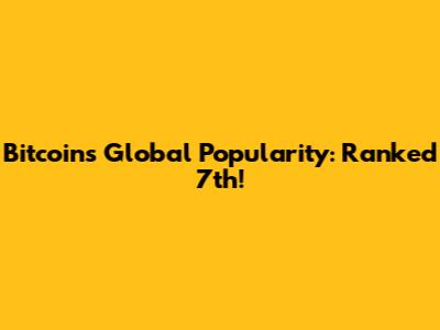 Bitcoin's Global Popularity: Ranked 7th!