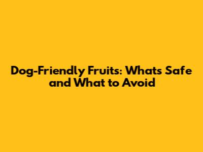 Dog-Friendly Fruits: What's Safe and What to Avoid