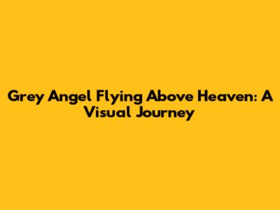 Grey Angel Flying Above Heaven: A Visual Journey