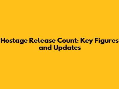 Hostage Release Count: Key Figures and Updates