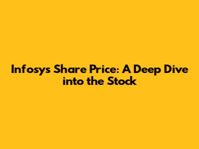 Infosys Share Price: A Deep Dive into the Stock