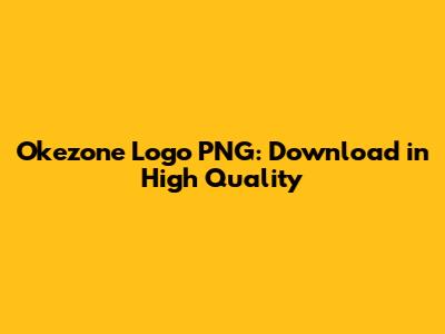 Okezone Logo PNG: Download in High Quality
