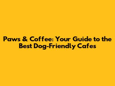 Paws & Coffee: Your Guide to the Best Dog-Friendly Cafes