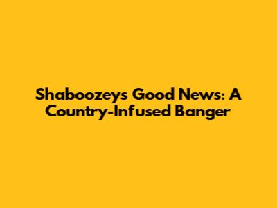 Shaboozey's 'Good News': A Country-Infused Banger