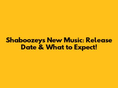 Shaboozey's New Music: Release Date & What to Expect!