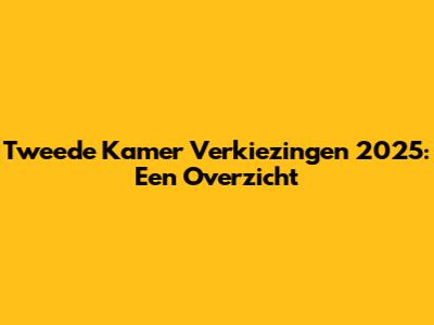 Tweede Kamer Verkiezingen 2025: Een Overzicht
