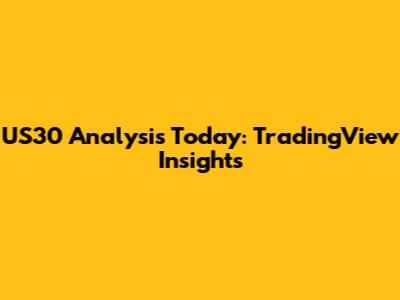 US30 Analysis Today: TradingView Insights