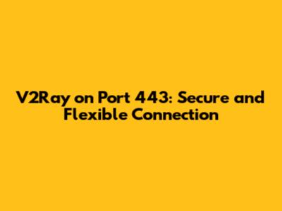 V2Ray on Port 443: Secure and Flexible Connection