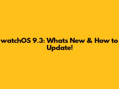 watchOS 9.3: What's New & How to Update!